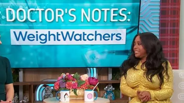 Norma Kamali LS V Neck Shirred Front Dress worn by Sherri Shepherd as seen in Sherri on December 10, 2025