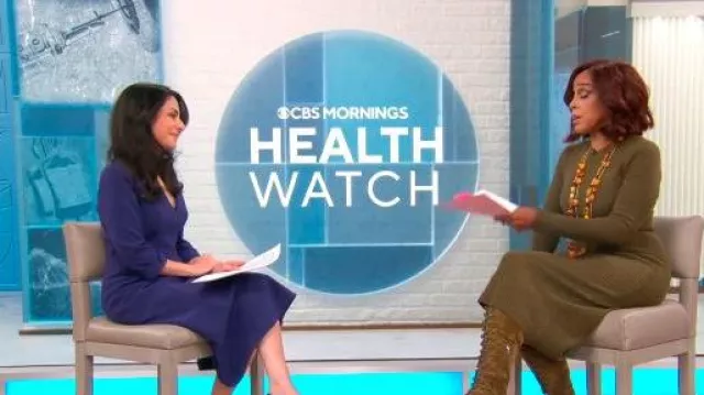 Staud Ramona Dress worn by Gayle King as seen in CBS Mornings on December 5, 2025