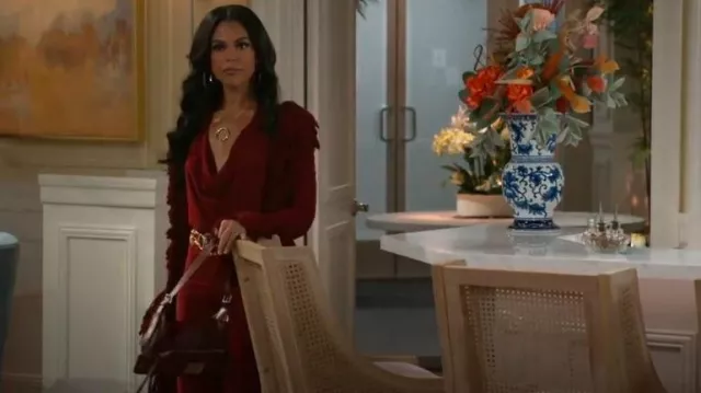 12th Tribe Soleil Statement Stone Gold Chain Belt worn by Dani Dupree (Karla Cheatham Mosley) as seen in Beyond the Gates (S01E180)