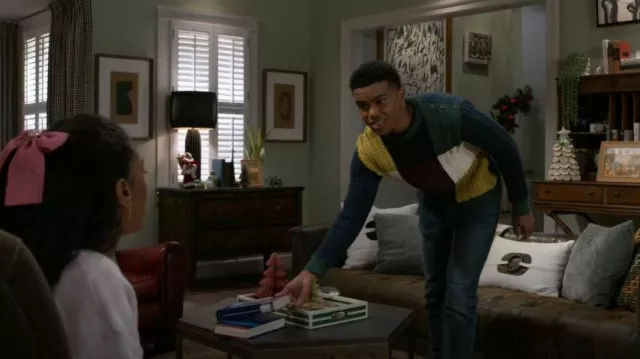 James King Heritage Block Sweater worn by Tyrell Richardson (Jaden Lucas Miller) as seen in Beyond the Gates (S01E187)