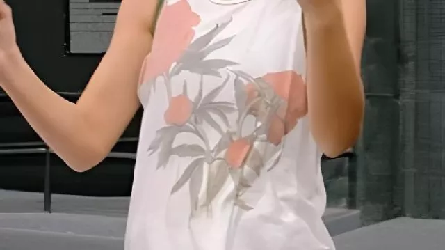 Rose Printed Tank Top worn by Taylor Swift in Taylor Swift | The End of an Era | Official Trailer | Disney+