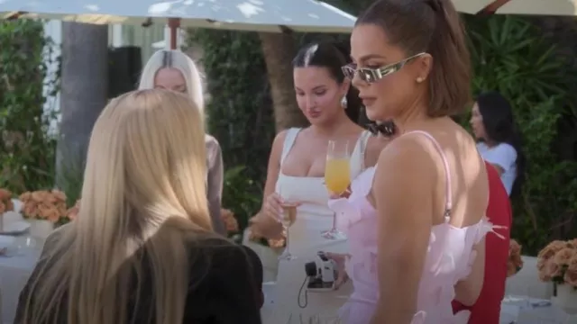 Saint Laurent Eyewear SL 738 Gafas de sol usadas por Khloé Kardashian tal como se ve en The Kardashians (S07E08)