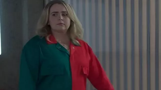 Douze dates jusqu’à Noël 2025 Mae Whitman Colorblock Jumpsuit portée par Kate (Mae Whitman) dans Twelve Dates 'Til Christmas (S01)