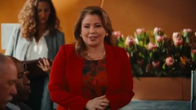 Robe Midi à imprimé floral Kobi Halperin Halsey portée par Eva (Justina Machado) telle que vue dans Matlock (S02E07)