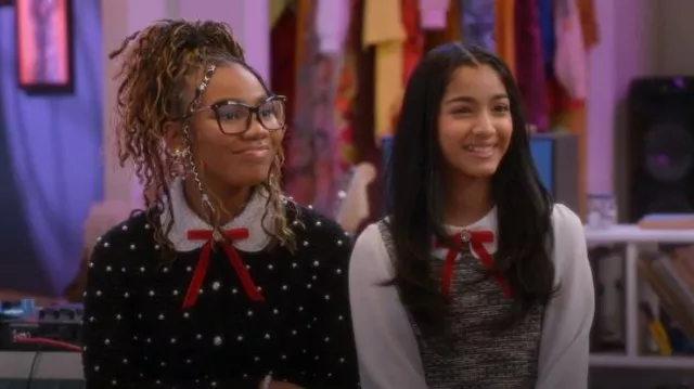 Alice + Olivia Collins Sweater worn by Shelly Sharp (J' Adore Elizabeth) as seen in Electric Bloom (S01E15)