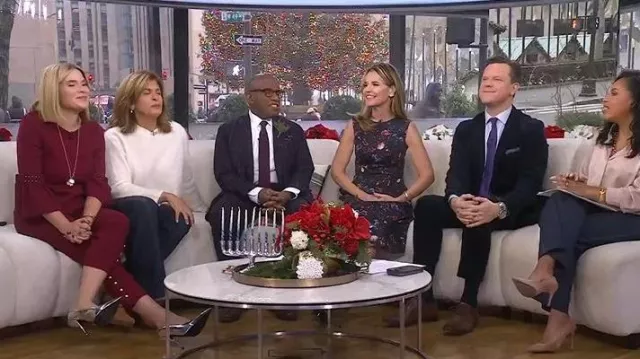 Cinq a Sept Francine Wide Leg Jeans worn by Hoda Kotb as seen in Today on December 17, 2025