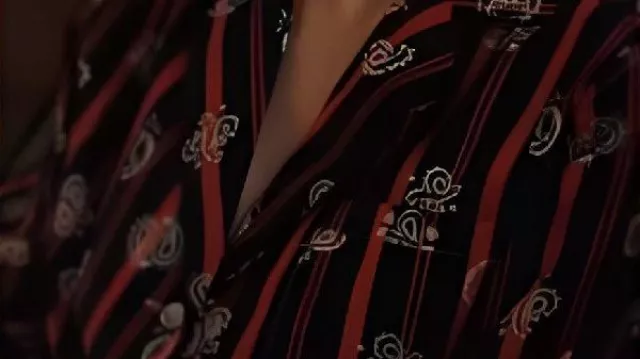 Emily in Paris S05 Lily Collins Red Stripe Pajama