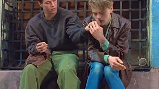 The brown leather jacket Leonardo DiCaprio in The Basketball Diaries, "evicted from home"