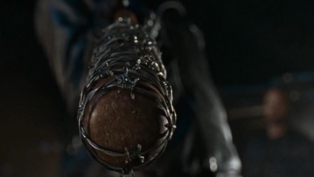 The bat name Lucille to Negan (Jeffrey Dean Morgan) in The Walking Dead S06E16