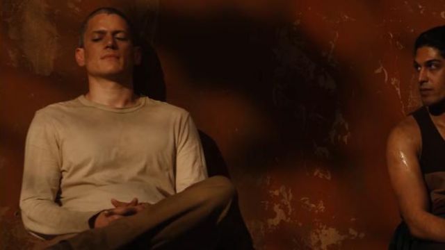 Le t-shirt beige à manches longues porté par Michael Scofield (Wentworth Miller) dans Prison Break (Season 5 Episode 1)