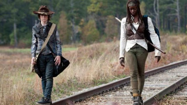 The khaki pants of Michonne (Danai Gurira) in The Walking Dead