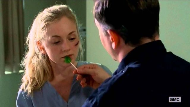 The pacifier-green of Beth Greene (Emily Kinney) in The Walking Dead