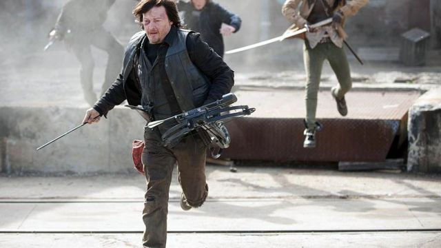 The pants of Daryl Dixon (Norman Reedus) in The Walking Dead season 4