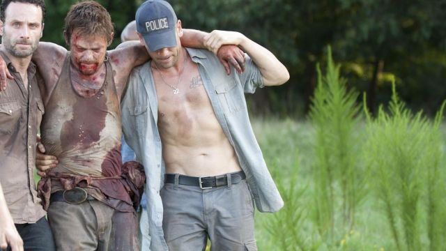 The waistband of Shane Walsh (Jon Bernthal) on The Walking Dead