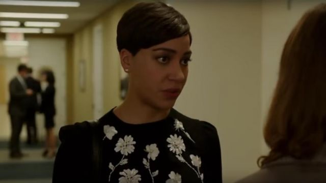 the black dress with white flowers from Lucca Quinn ( Cush Jumbo ) in The good fight
