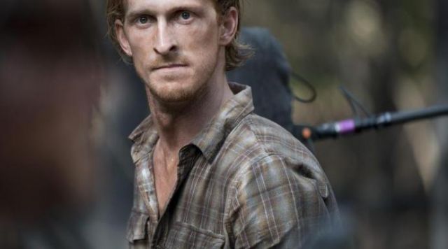 The plaid shirt brown Dwight (Austin Amelio) in The Walking Dead