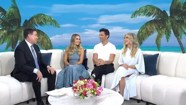 Alaia Short Sleeve Midi Dress worn by Kristin Cavallari as seen in Today on April 8, 2026 | Spotern Alaia Short Sleeve Midi Dress worn by Kristin Cavallari as seen in Today on April 8, 2026 | Spotern