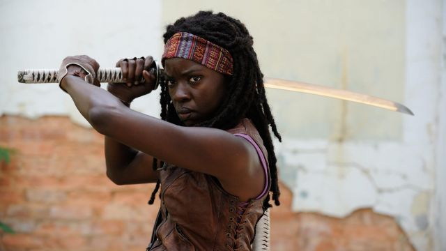 Réplica de la espada de Michonne (Danai Gurira) en The Walking Dead