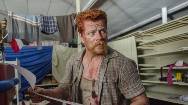 The collar plate military of Abraham Ford (Michael Cudlitz) in The Walking Dead