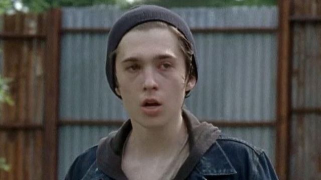 The bonnet of Ron (Austin Abrams) in The Walking Dead