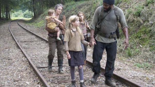 The boots of Tyreese (Chad Coleman) in The Walking Dead