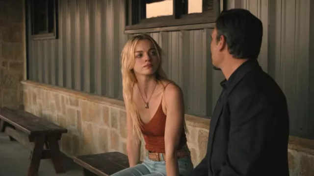Fornia Jacquard Bralette in Baked Clay worn by Whitney Ayers (Olivia Rose Keegan) as seen in Dutton Ranch (S01E02) | Spotern