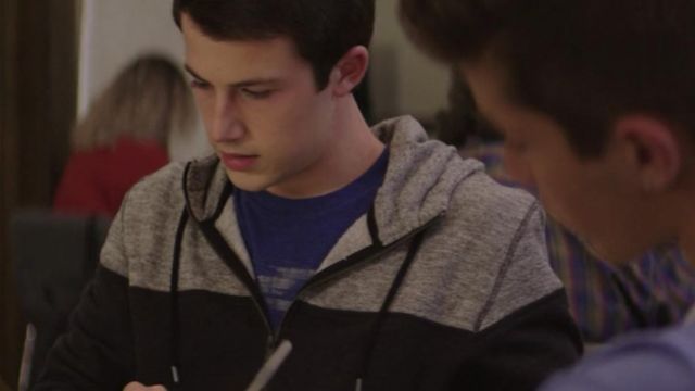 Clay Jensen (Dylan Minnette) Color-block Hooded Jacket in 13 reasons why