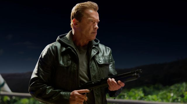 Authentic leather jacket from the Guardian (Arnold Schwarzenegger) in Terminator Genisys