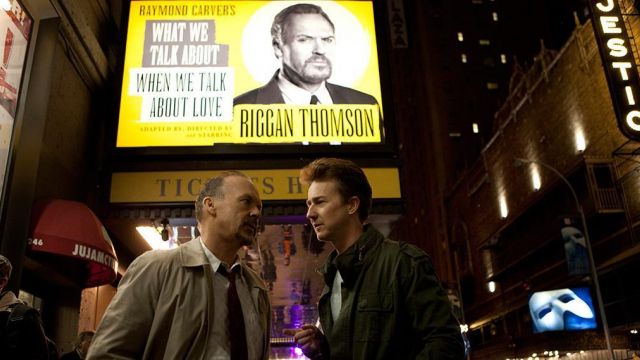 The show of Riggan Thomson (Michael Keaton) in Birdman
