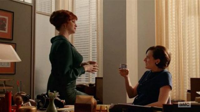 The set cocktail Joan Harris (Christina Hendricks) in Mad Men