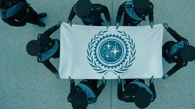 The flag of "the United Federation of Planets" from Star Trek Into Darkness