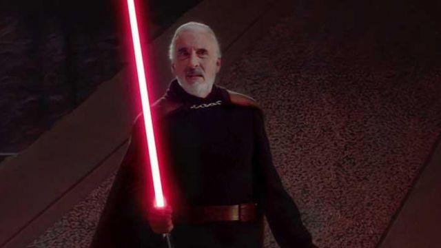 The held complete of Count Dooku (Christopher Lee) in Star Wars II : attack of The clones