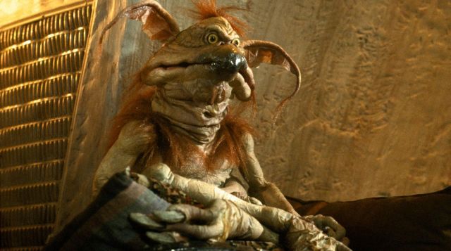 The replica of Salacious Crumb in Star Wars VI : return of The Jedi