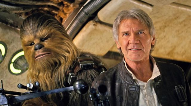 les recharges d'Han Solo (Harrison Ford) dans Star Wars le réveil de la force