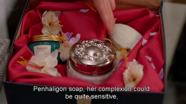 Frank Edwards' (Samuel West) Penhaligon’s soap in Mr Selfridge S02E02