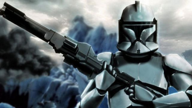 the costume of Clone trooper in Star Wars : The clone wars