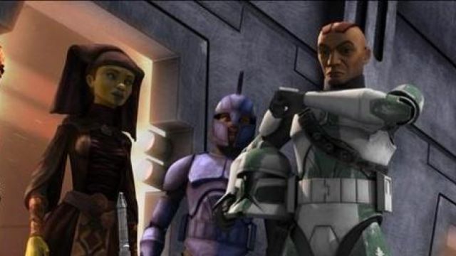 The costume is of Commander Gree in Star Wars : The Clone Wars