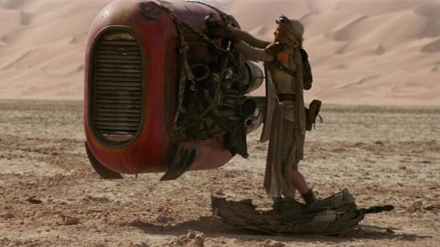 Le sac + ceinture de Rey (Daisy Ridley) dans Star Wars VII : Le réveil de la Force