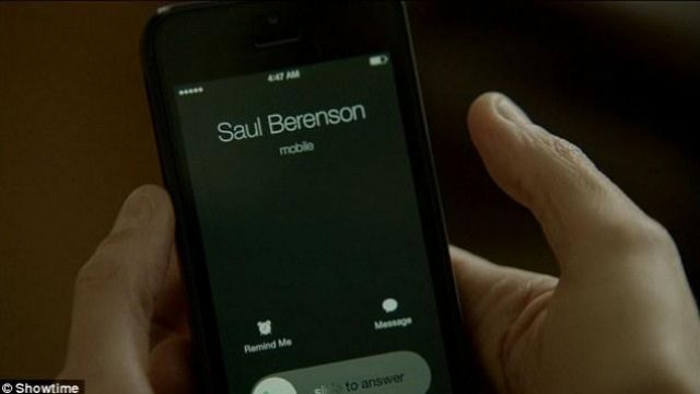 The Mobile Samsung of Carrie Mathison (Claire Danes) in Homeland