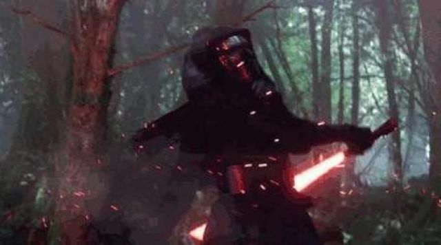 The belt buckle of Kylo Ren (Adam Driver) in " Star Wars VII : the awakening of the Force