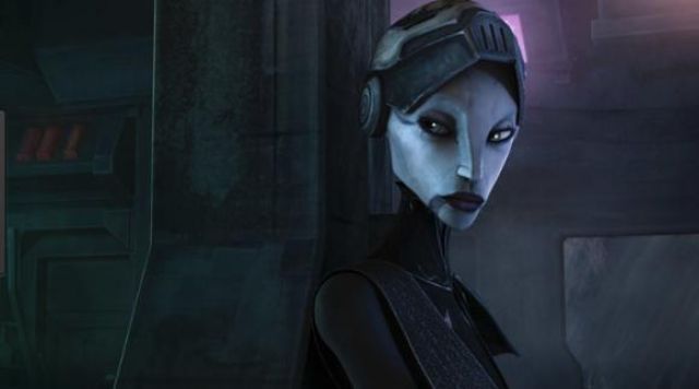 The file for 3D printing the helmet of Asajj Ventress in Star Wars : The Clone Wars