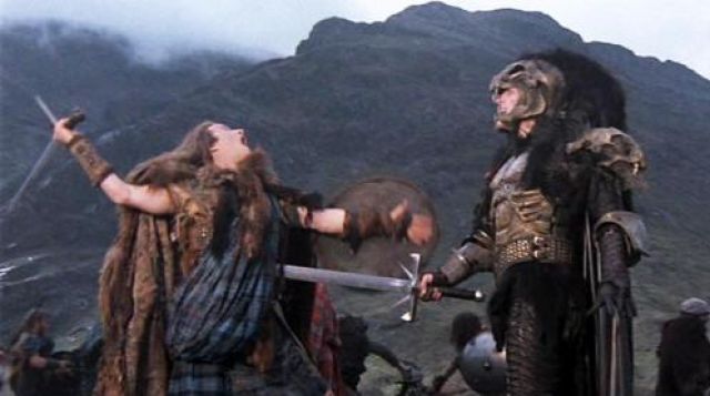The sword of Kurgan (Clancy Brown) in Highlander