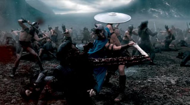 The sword of Themistocles (Sullivan Stapleton) in 300 birth of an Empire