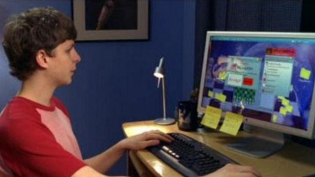 The computer screen of Fred (Michael Cera) in Extreme movie