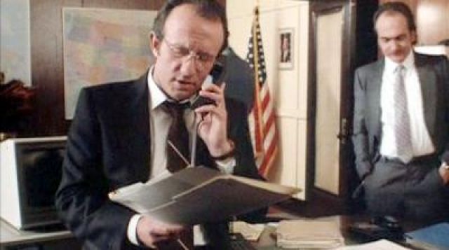 L'ordinateur Commodore Amiga 2000 de Frank McPike (Jonathan Banks) dans Un flic dans la mafia