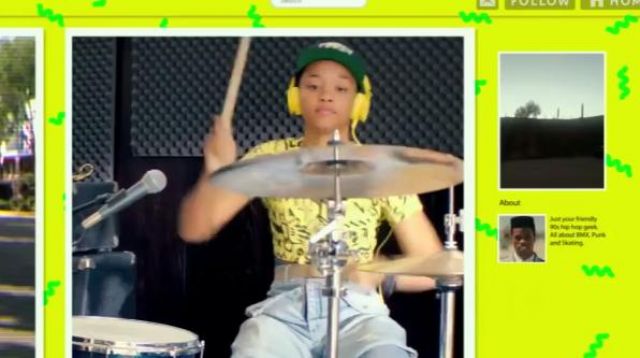 The audio headset yellow Diggy (Kiersey Clemons) in Dope | Spotern