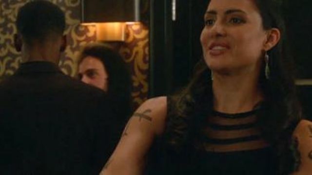 The black dress of Maryse Lightwood (Nicola Correia-Damude) in Shadowhunters S02E08