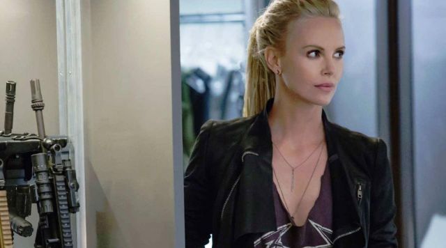 The padded Cipher (Charlize Theron) in Fast and Furious 8