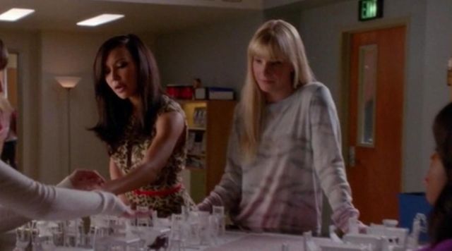 Le top à manches longues zébré Wildfox de Brit­tany Pierce (Hea­ther Mor­ris) dans Glee (Saison 6 Épisode 8)