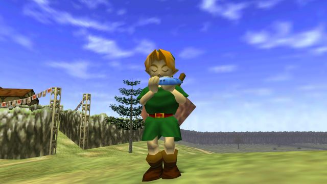 Réplica de Link de Ocarina en The Legend of Zelda